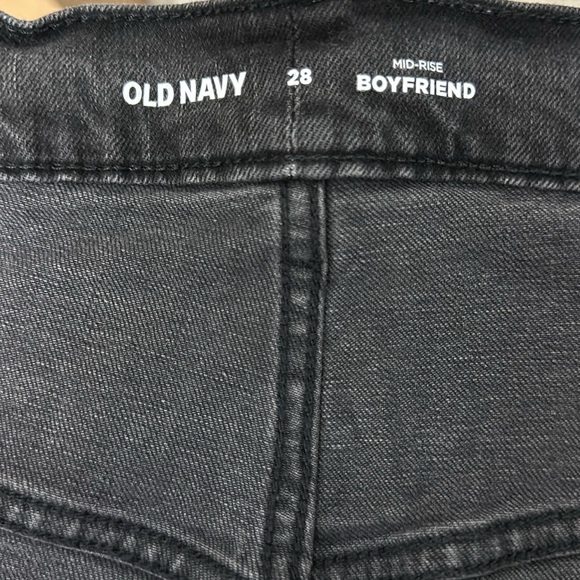 Old Navy Plus Size Black Ripped Mid Rise Boyfriend Raw Hem Ankle Jean NWT - Picture 12 of 12